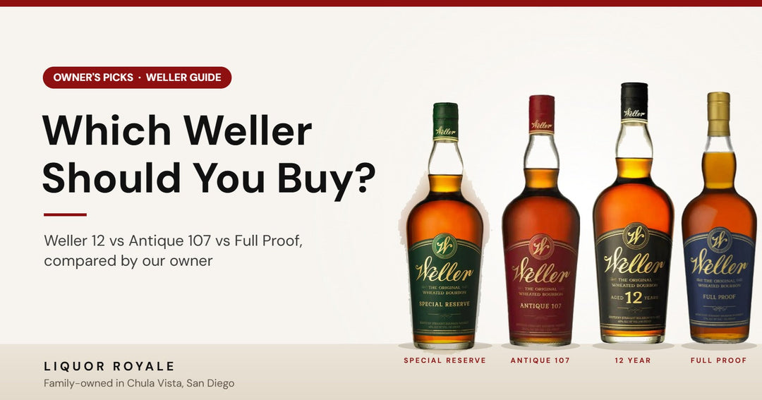 Which Weller should you buy: Weller Special Reserve, Antique 107, 12 Year and Full Proof side by side