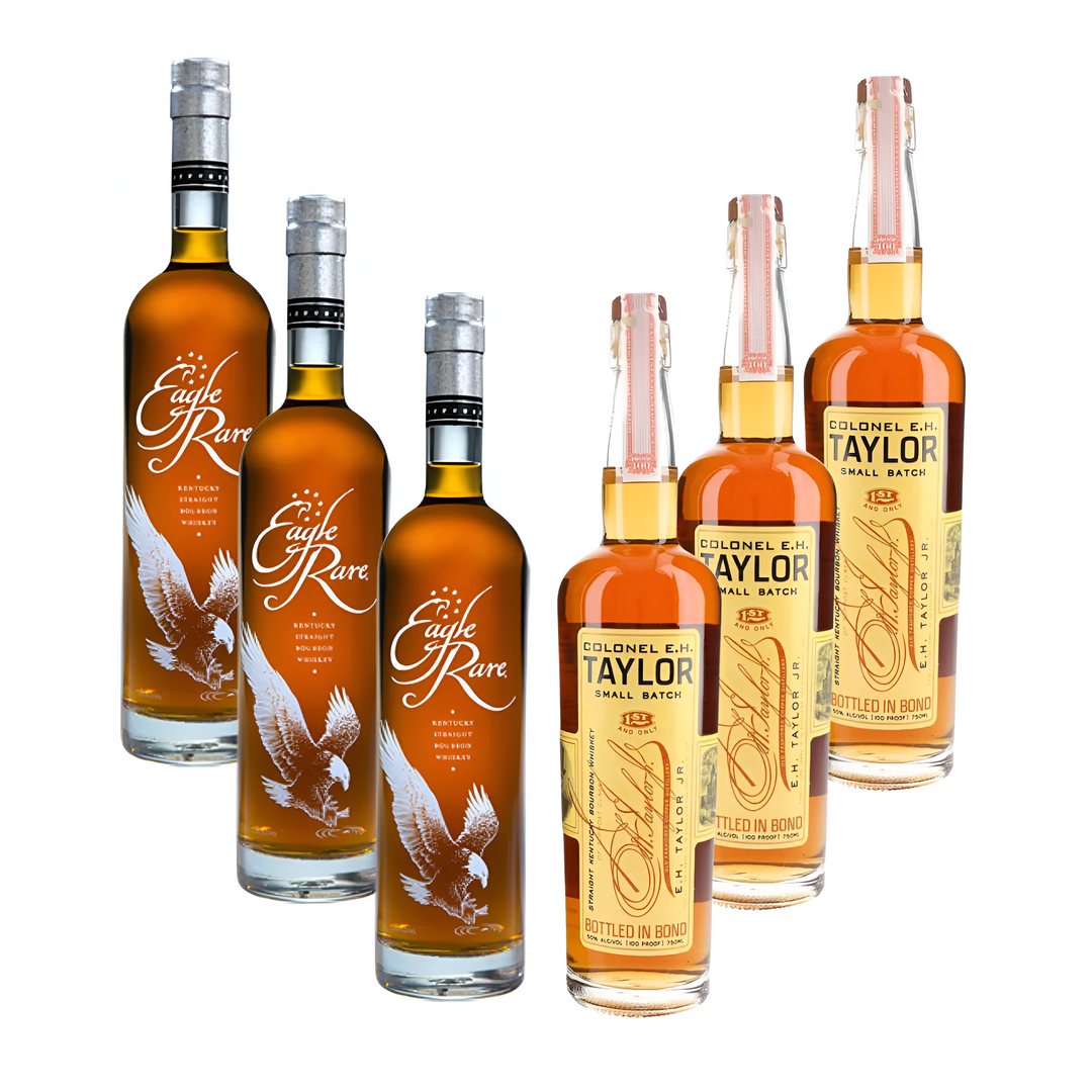 Eagle Rare Bourbon and E.H. Taylor Small Batch 6 Pack Bundle