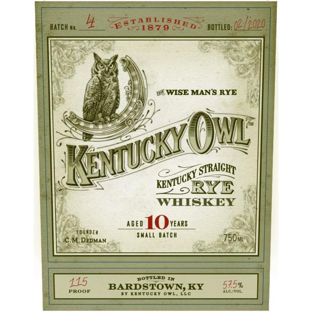 Kentucky Owl Rye 10 Year Batch #4 - Goro's Liquor