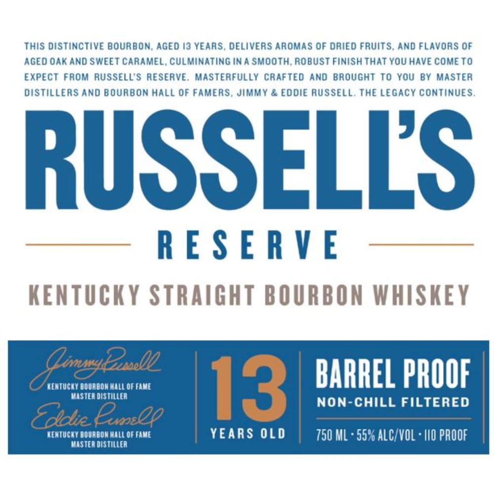 Russell's Reserve 13 Year Old Barrel Proof - Goro's Liquor