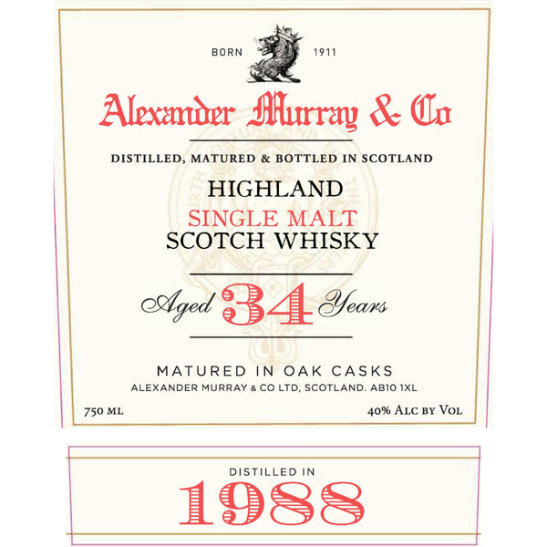 Alexander Murray Highland 34 Year Old 1988 - Goro's Liquor