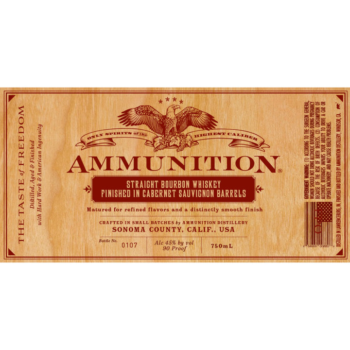 Ammunition Bourbon Finished In Cabernet Sauvignon Barrels - Goro's Liquor