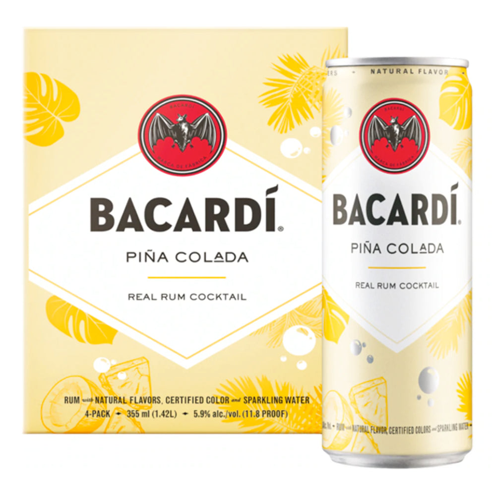 Bacardí Piña Colada Rum Cocktail 4pk - Goro's Liquor