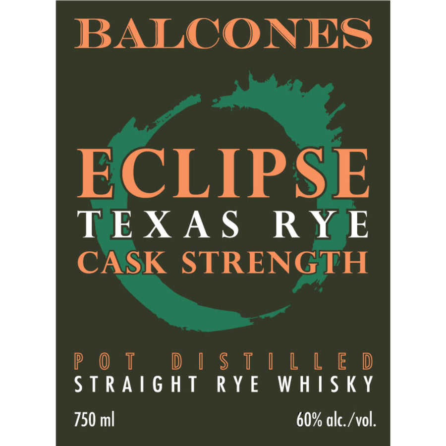 Balcones Eclipse Cask Strength Straight Rye - Goro's Liquor