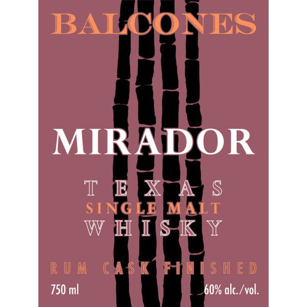 Balcones Mirador Rum Cask Finished - Goro's Liquor