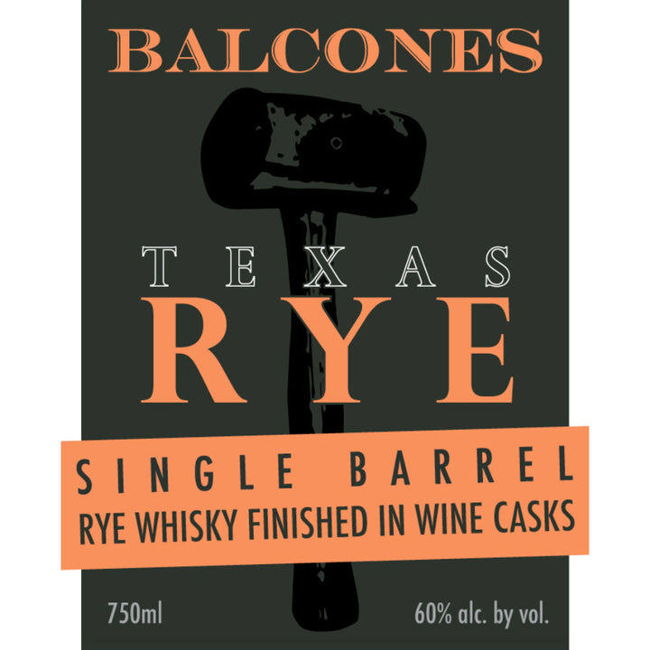 Balcones Single Barrel Texas Rye Finished In Wine Casks - Goro's Liquor