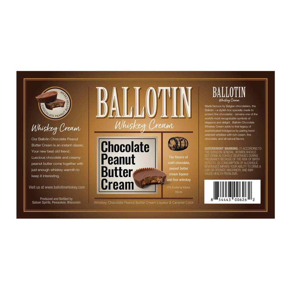 Ballotin Chocolate Peanut Butter Cream - Goro's Liquor