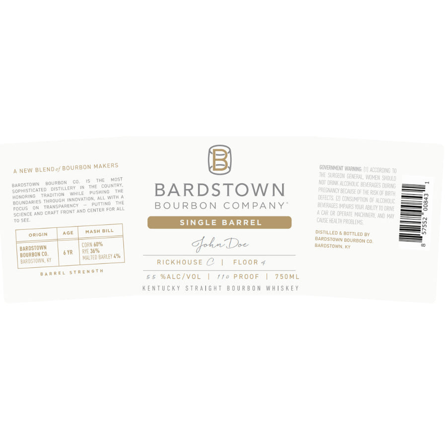 Bardstown Bourbon 6 Year Old Single Barrel Straight Bourbon - Goro's Liquor