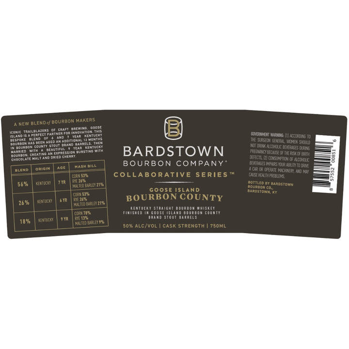 Bardstown Bourbon Collaborative Series Goose Island Cask Strength Bourbon - Goro's Liquor