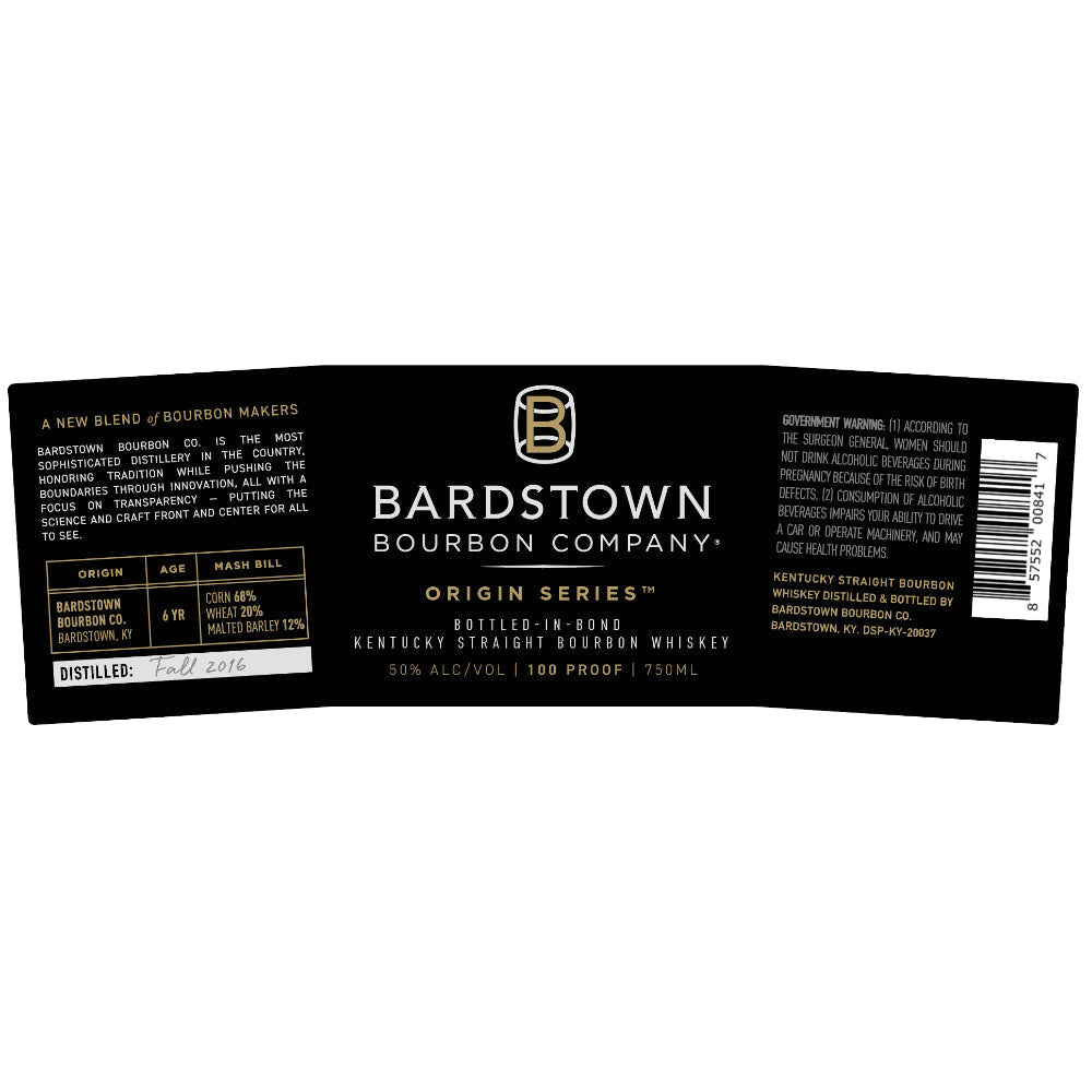 Bardstown Bourbon Company Origin Series Bourbon Bottled in Bond - Goro's Liquor