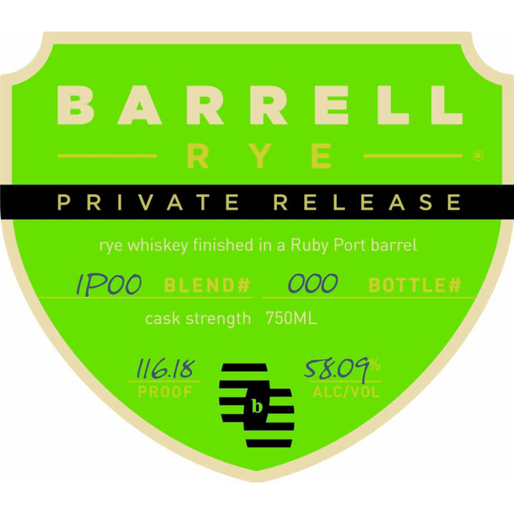 Barrell Rye Private Release Ruby Port Barrel Finished - Goro's Liquor