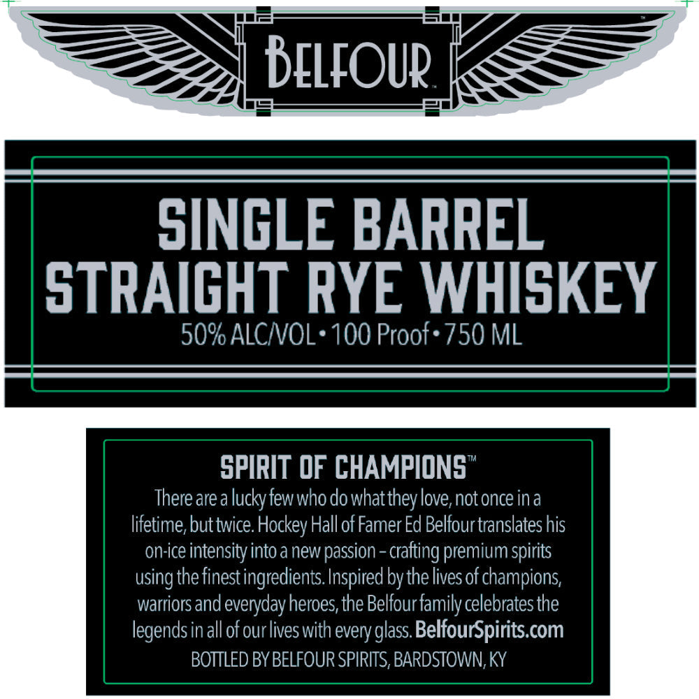 Belfour Single Barrel Straight Rye Whiskey By Ed Belfour - Goro's Liquor