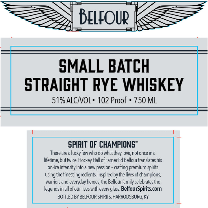 Belfour Small Batch Straight Rye Whiskey By Ed Belfour - Goro's Liquor