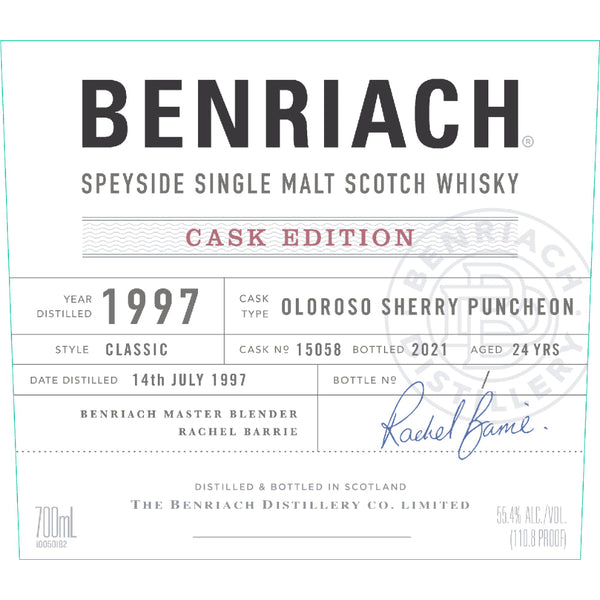 BenRiach Cask Edition 1997 Cask No. 15058 - Goro's Liquor