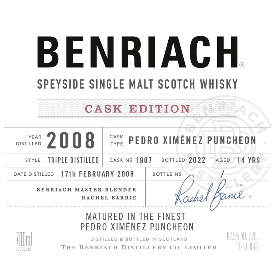 Benriach Cask Edition 2008 Cask No. 1907 - Goro's Liquor