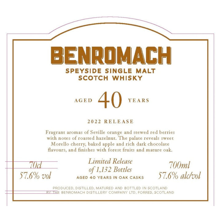 Benromach 40 Year Old 2022 Release - Goro's Liquor