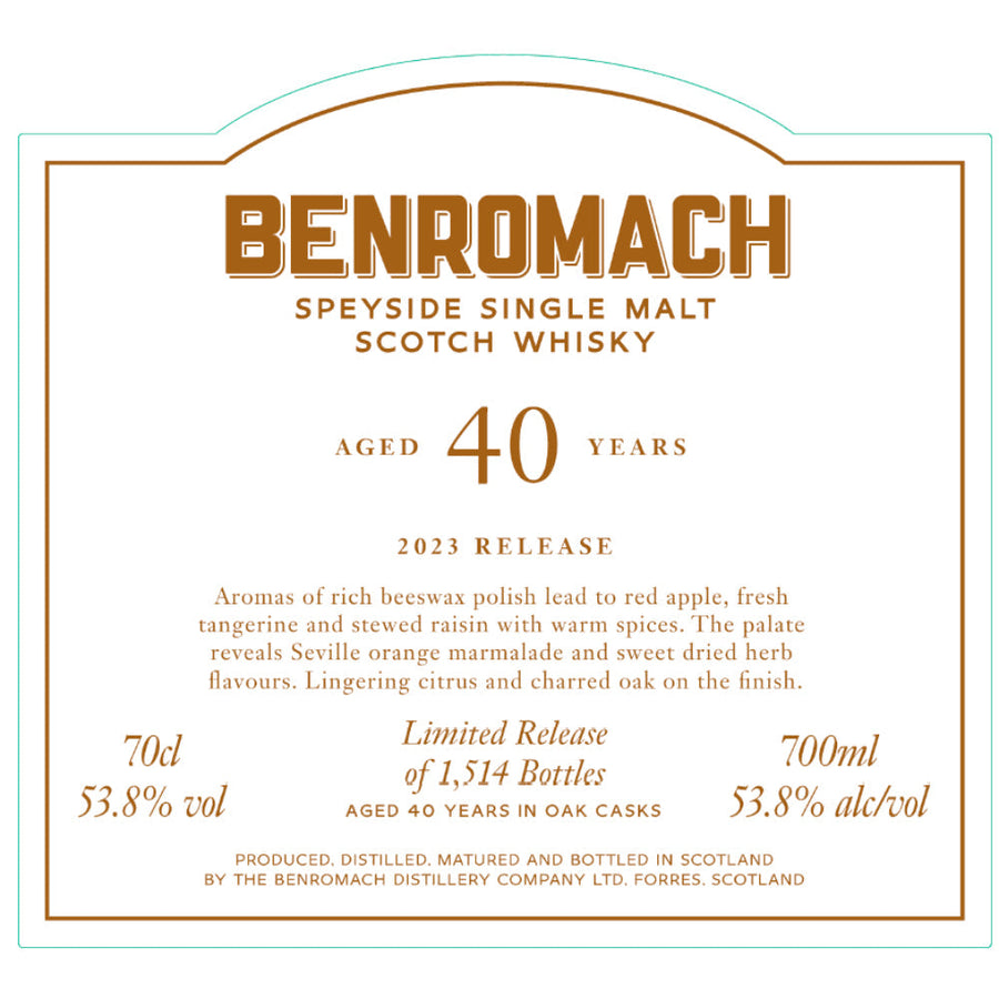 Benromach 40 Year Old 2023 Release - Goro's Liquor