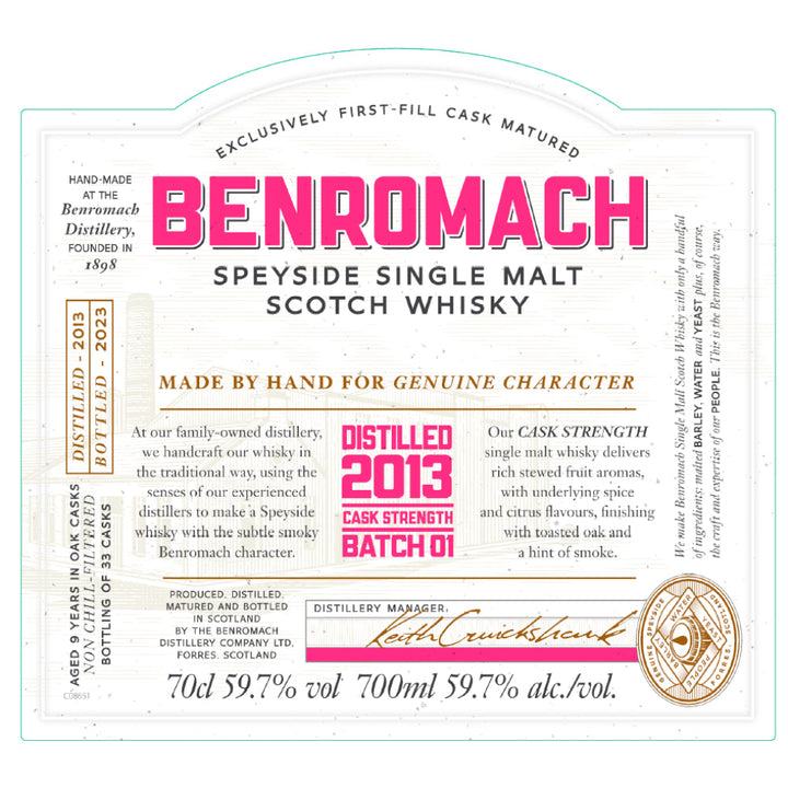 Benromach Cask Strength Vintage Batch 1 - 2013 - Goro's Liquor