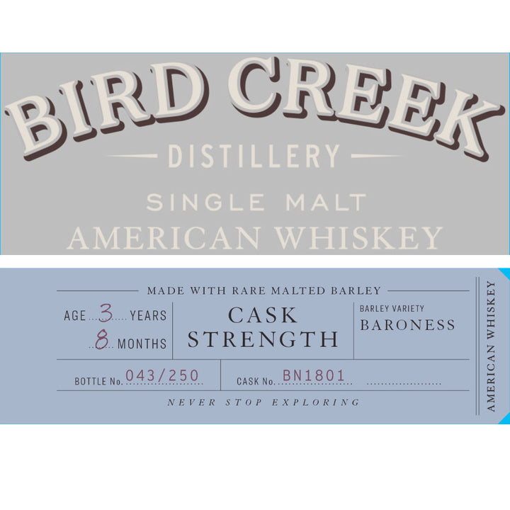 Bird Creek Cask Strength American Single Malt Whiskey - Goro's Liquor