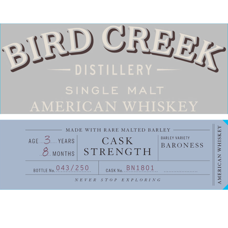 Bird Creek Cask Strength American Single Malt Whiskey - Goro's Liquor