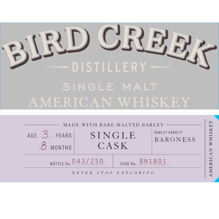 Bird Creek Single Cask American Single Malt Whiskey - Goro's Liquor