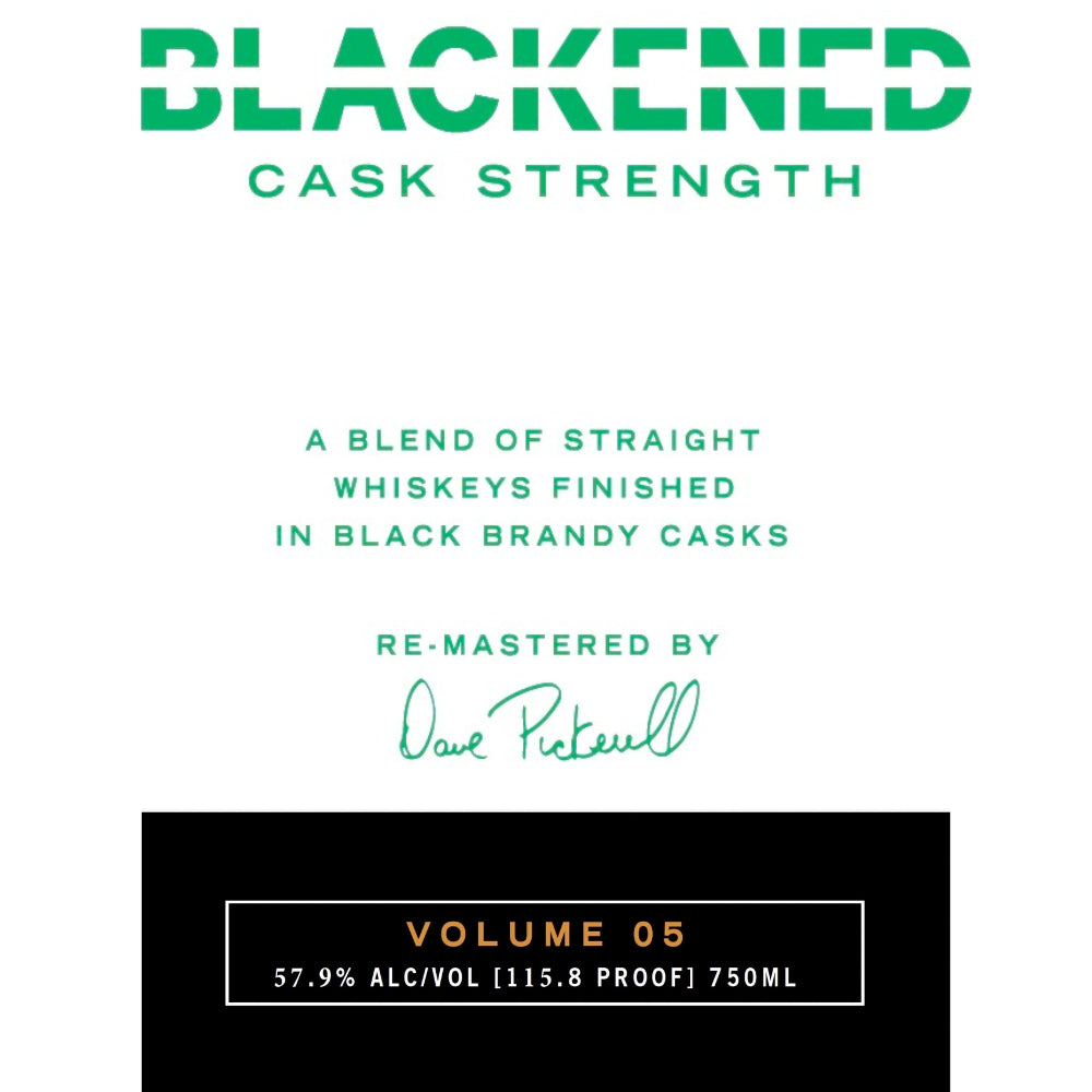 Blackened Cask Strength Volume 05 by Metallica American Whiskey Blackened American Whiskey   