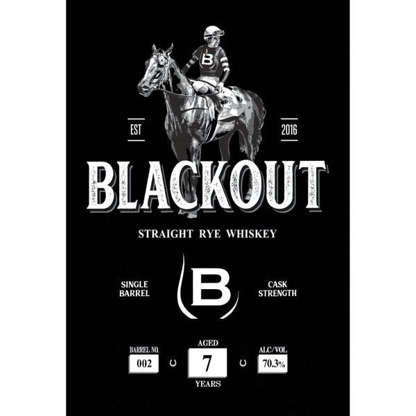 Blackout 7 Year Old Straight Rye - Goro's Liquor