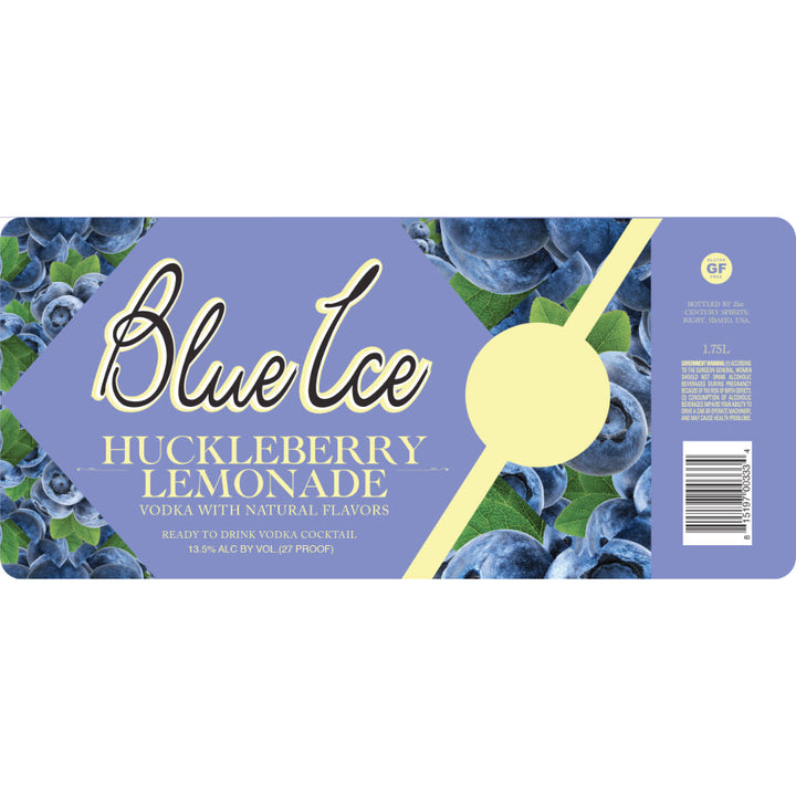 Blue Ice Huckleberry Lemonade Vodka Cocktail 1.75mL - Goro's Liquor