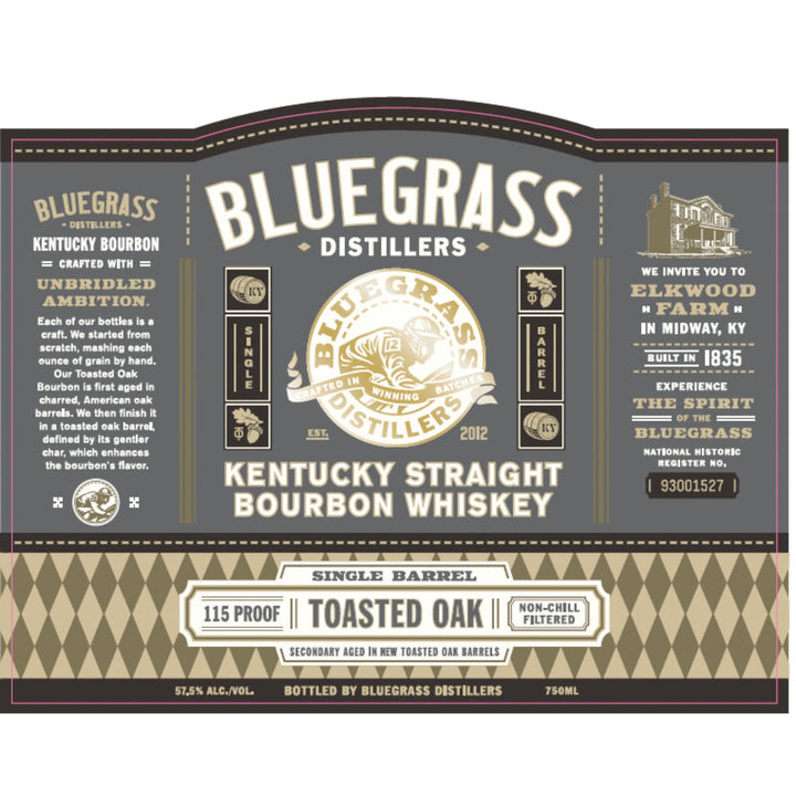 Bluegrass Single Barrel Toasted Oak Bourbon - Goro's Liquor