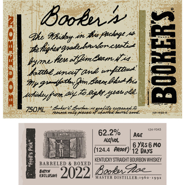 Booker’s “Fred’s Pick” Barreled & Boxed 2022 - Goro's Liquor