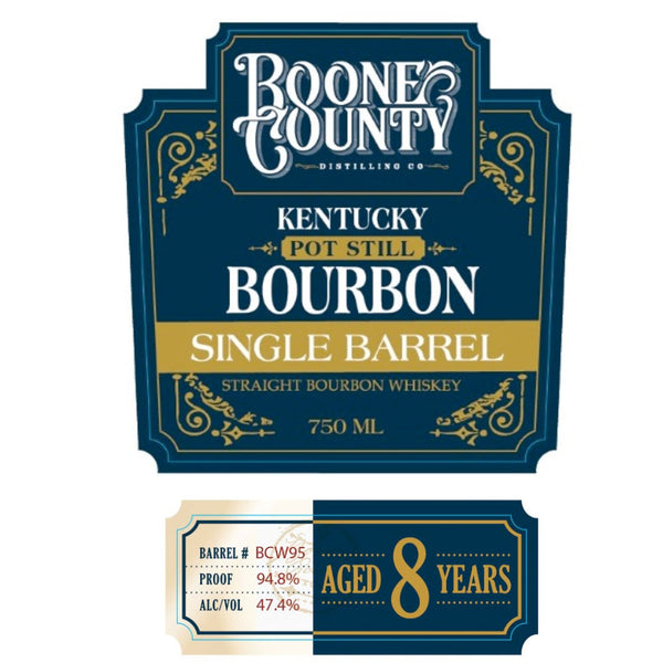 Boone County 8 Year Old Single Barrel Pot Still Bourbon - Goro's Liquor