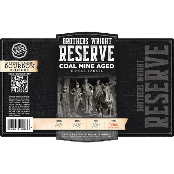 Brothers Wright Reserve Coal Mine Aged Single Barrel Bourbon - Goro's Liquor