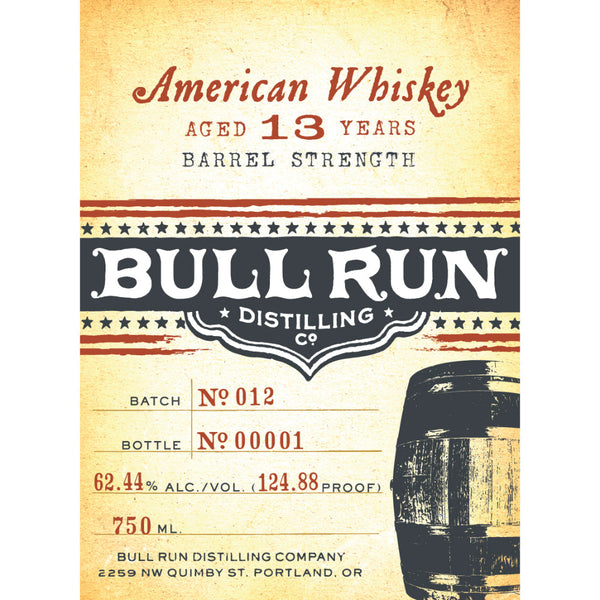 Bull Run 13 Year Old Barrel Strength Whiskey - Goro's Liquor