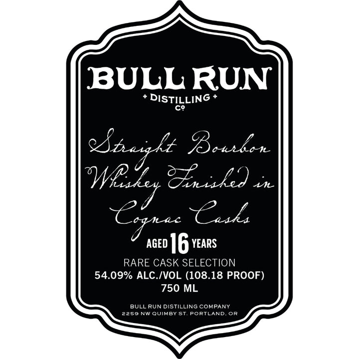 Bull Run 16 Year Old Cognac Cask Finished Bourbon - Goro's Liquor