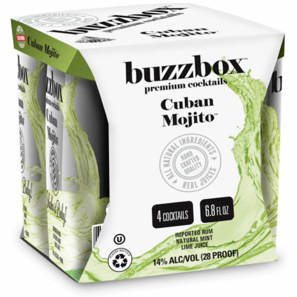 Buzzbox Cuban Mojito Cocktail 4PK - Goro's Liquor