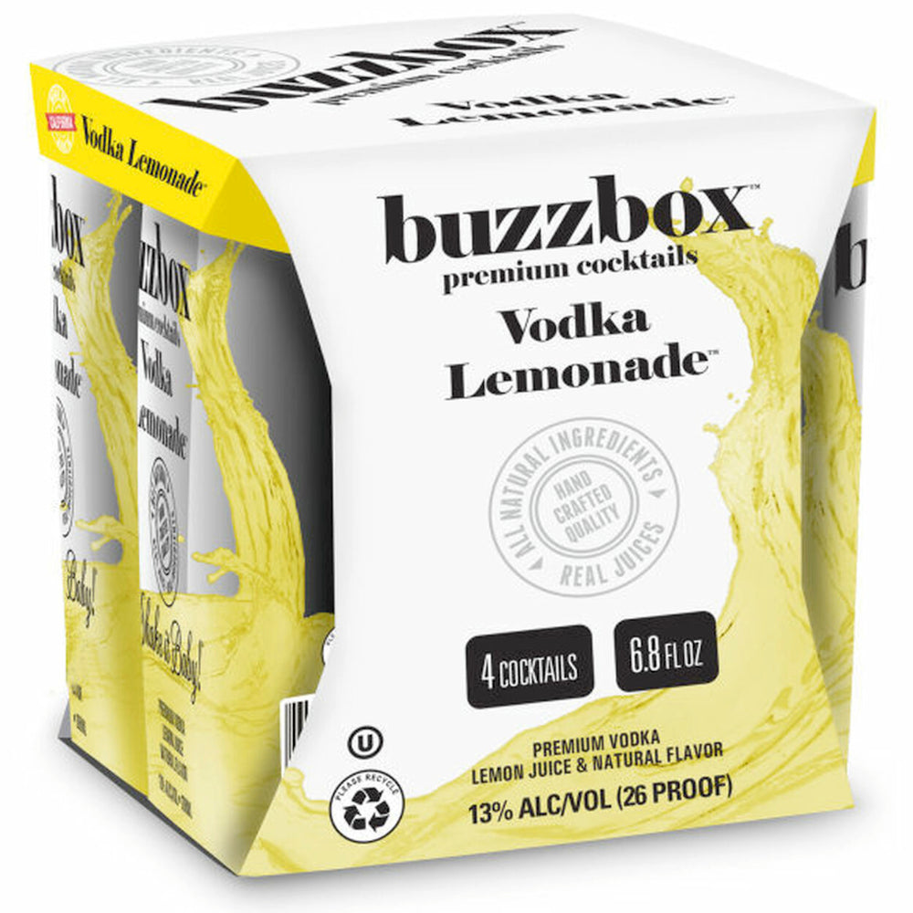 Buzzbox Vodka Lemonade Cocktail 4PK - Goro's Liquor