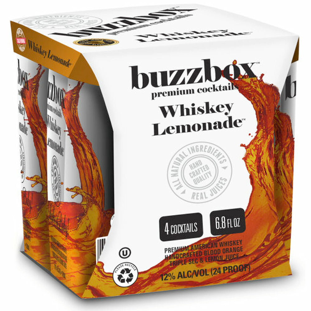 Buzzbox Whiskey Lemonade Cocktail 4PK - Goro's Liquor