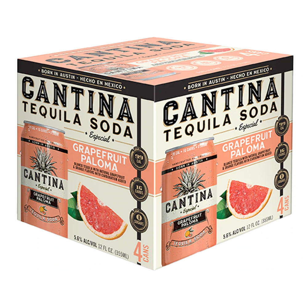 Cantina Grapefruit Paloma Tequila Soda 4pk - Goro's Liquor