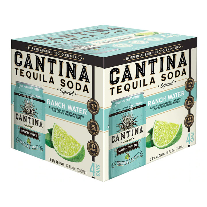 Cantina Ranch Water Tequila Soda 4pk - Goro's Liquor