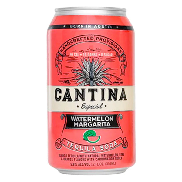 Cantina Watermelon Margarita Tequila Soda 4pk - Goro's Liquor