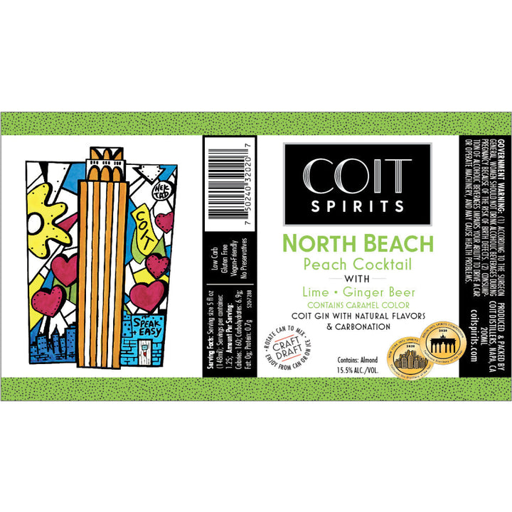 Coit Spirits North Beach Peach Cocktail - Goro's Liquor