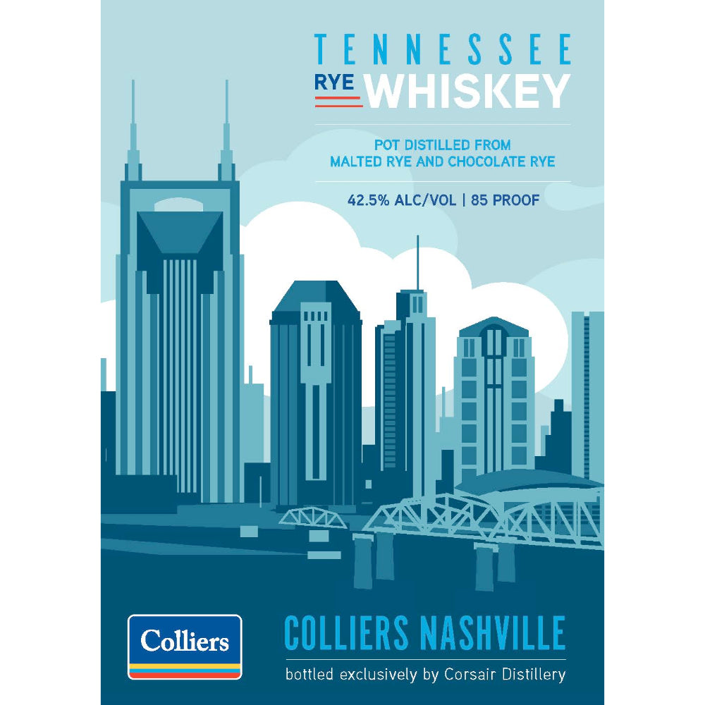 Colliers Nashville Tennessee Rye Whiskey - Goro's Liquor