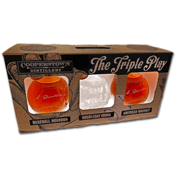 Cooperstown Distillery The Triple Play Baseball Gift Set 750ml - Goro's Liquor