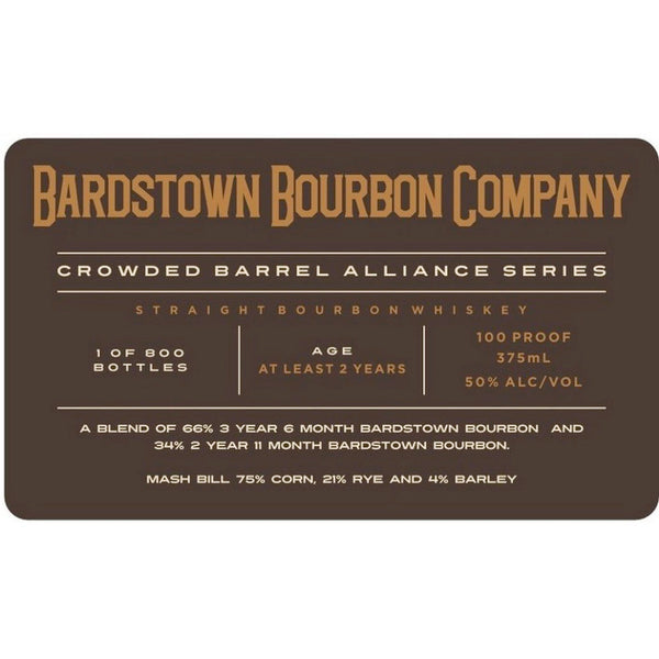 Crowded Barrel Alliance Series Bardstown Bourbon Company Bourbon - Goro's Liquor