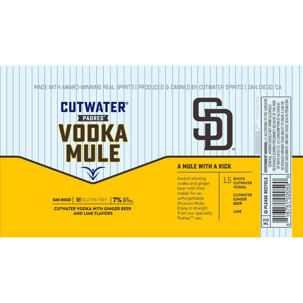 Cutwater Spirits San Diego Padres Vodka Mule - Goro's Liquor