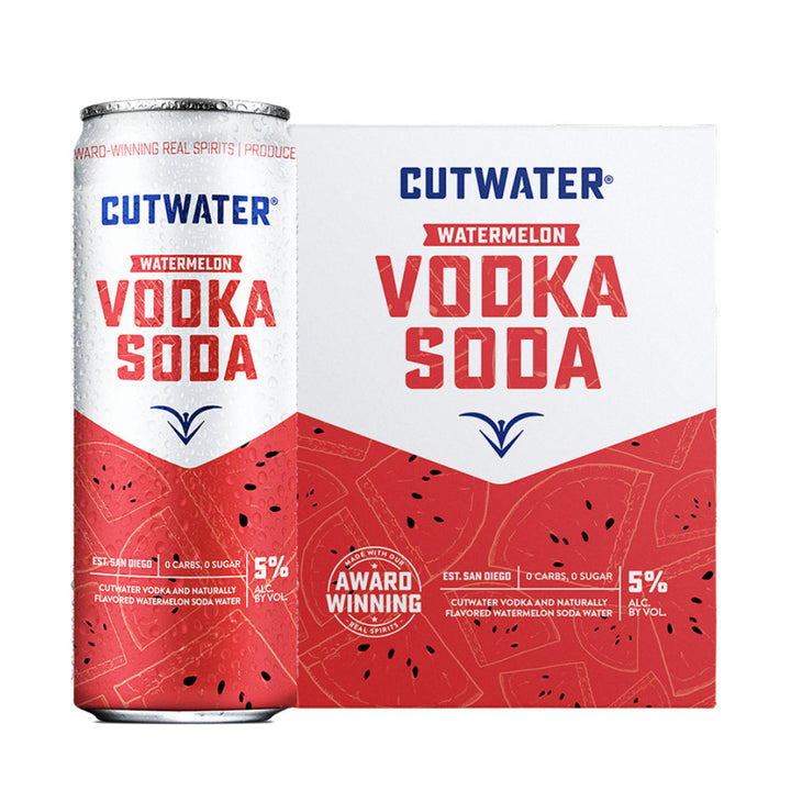 Cutwater Watermelon Vodka Soda 4pk - Goro's Liquor