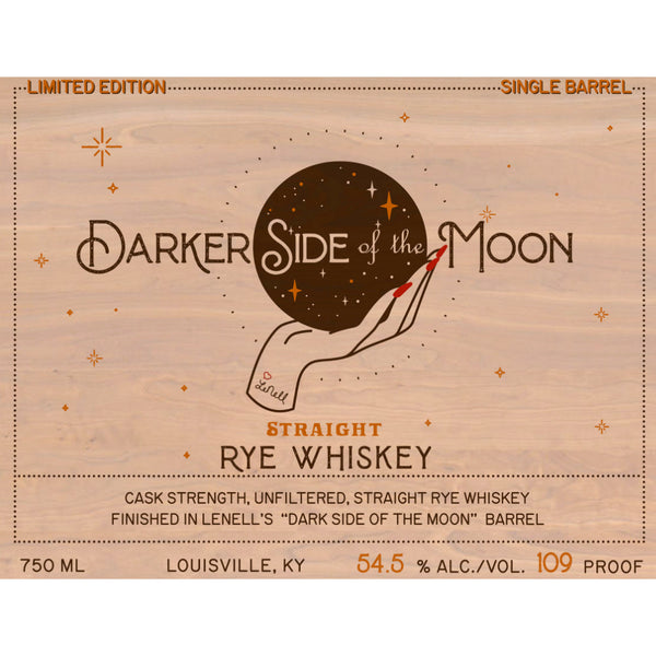 Darker Side of the Moon Straight Rye Whiskey - Goro's Liquor