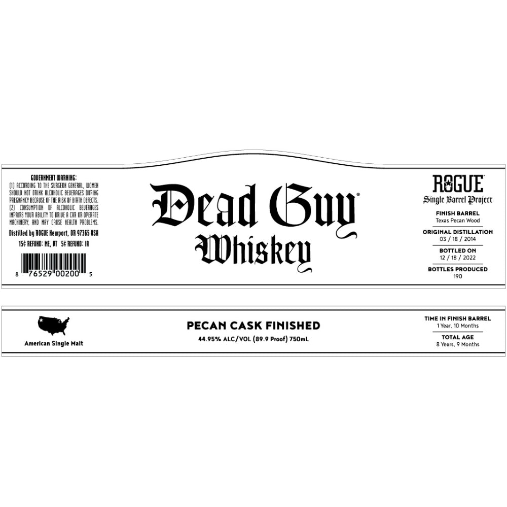 Dead Guy Pecan Cask Finished Whiskey - Goro's Liquor