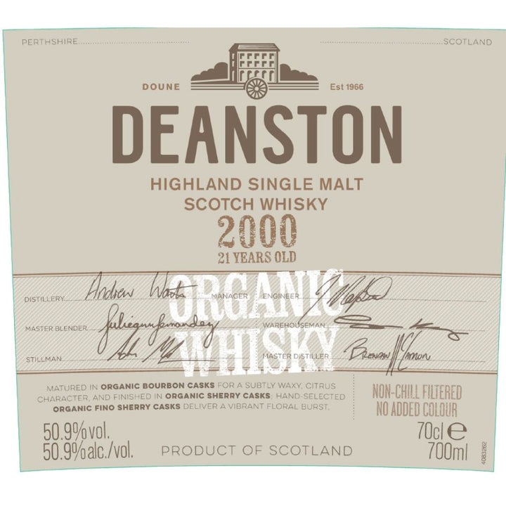 Deanston 21 Year Old Organic Whisky - Goro's Liquor