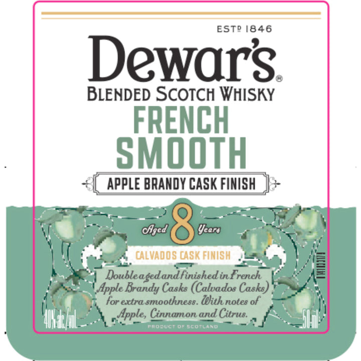 Dewar's French Smooth Apple Brandy Cask Finish 8 Year Old - Goro's Liquor